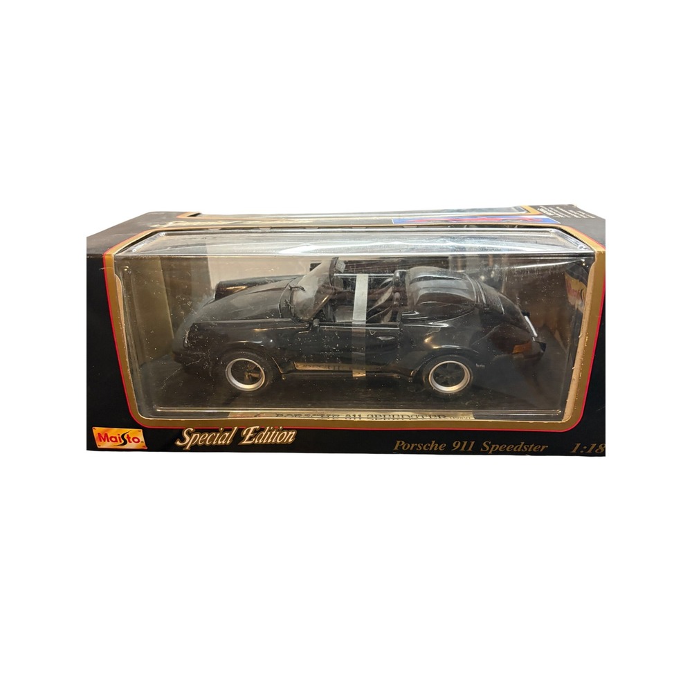 Maisto Special Edition 1989 Porsche 911 Speedster Black 1:18 Diecast Model Car